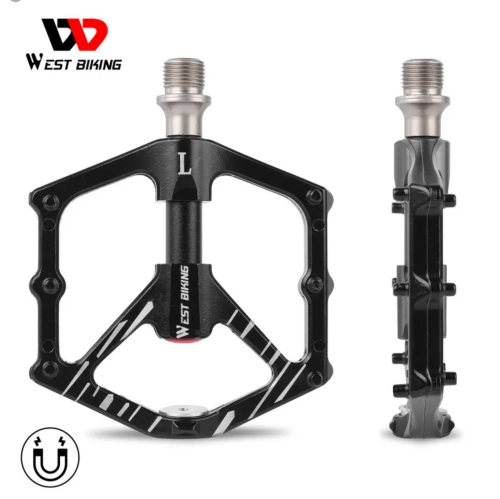 WEST BIKING Outdoor Cycle Strong Magnetic Power Bike Pedal Exercise MTB Metal Cycling High Quality Bicycle Pedal Mountain Bike.png