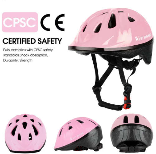 1WEST BIKING Children Bicycle Helmet Skateboard Wheel Sliding Protective Equipment Riding Kids Children's Cycling Helmet.png